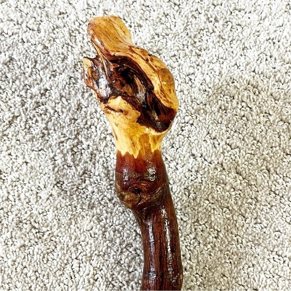 Striped Maple Moosewood Cut Walking Trekking Stick Twist Staff Hiking Maine Cane - Picture 2 of 16